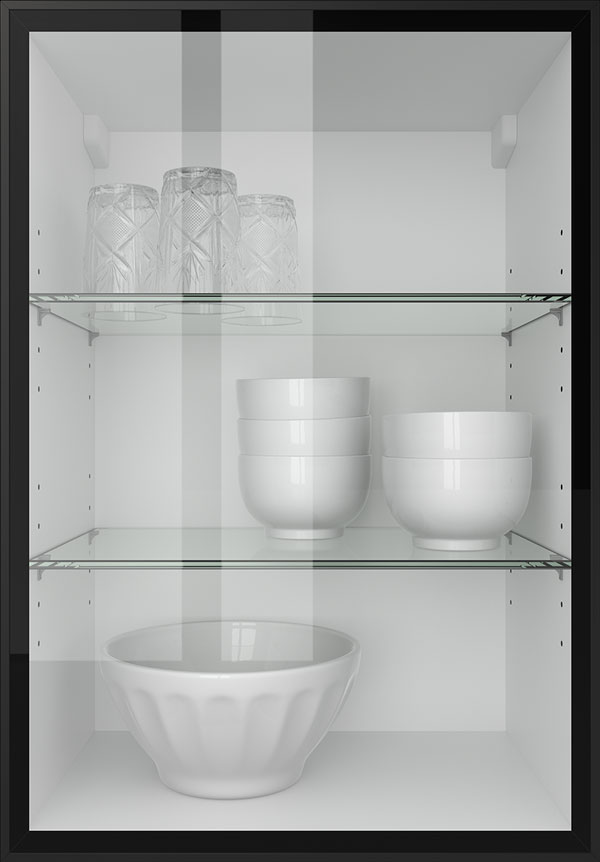 artego Küchen · Glasrahmentür Klarglas
