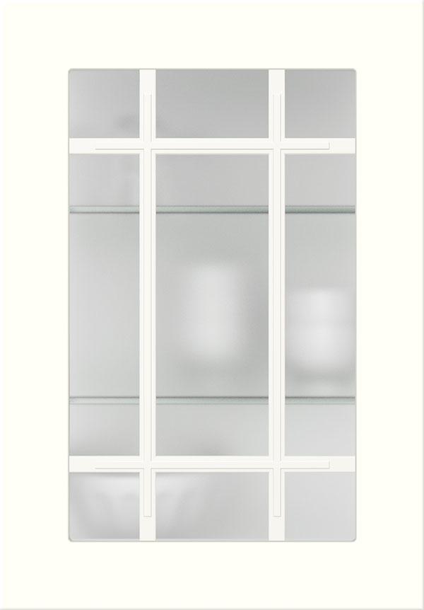 artego Küchen · Sprossenglas-Front Mattglas